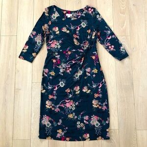 Monsoon Floral Print 1/2 Sleeve Dress Size 10